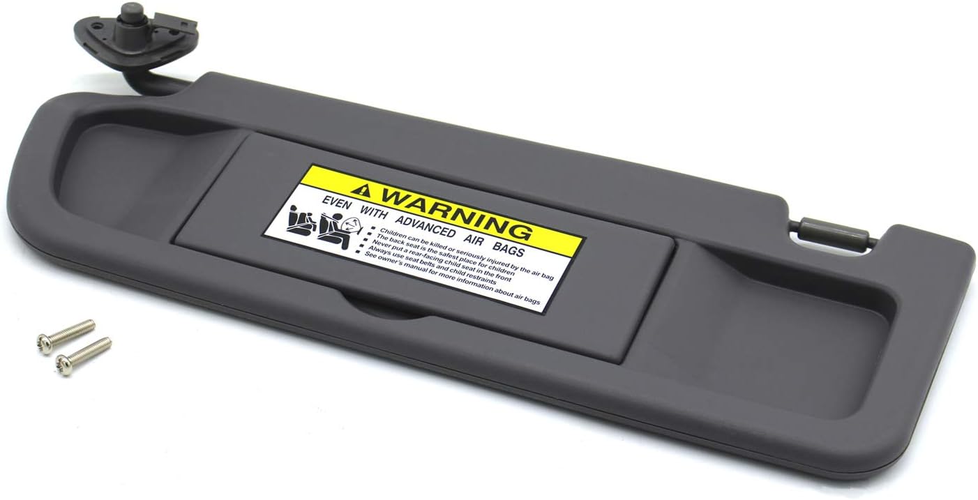 Ezzy Auto Atlas Gray Left Driver Side Sun Visor for Honda Civic 2006 2007 2008 2009 2010 2011 EX LX Sedan SI Coupe 83280-SNA-A01ZA