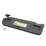 Ezzy Auto Atlas Gray Left Driver Side Sun Visor for Honda Civic 2006 2007 2008 2009 2010 2011 EX LX Sedan SI Coupe 83280-SNA-A01ZA
