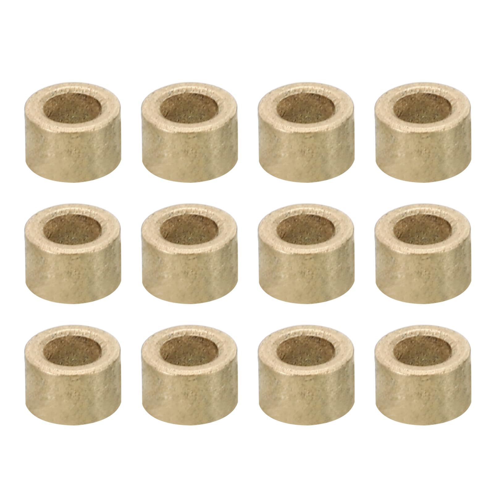 PATIKIL M3 Brass Spacers, 12 Pcs Metal Spacer Brass 3mm ID x 5mm OD x 4mm L Brass Spacers Screw Standoff for 1/8 Inch or M3 Screw