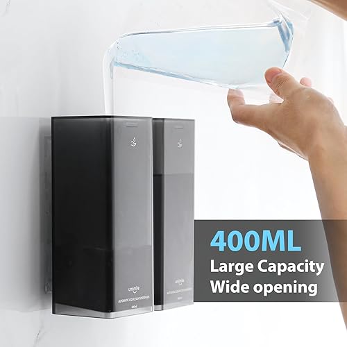 Miniatura 3 de Umimile Dispensador automático de jabón, dispensador eléctrico de desinfectante de manos sin contacto de 2 x 13.5 onzas, dispensador automático de