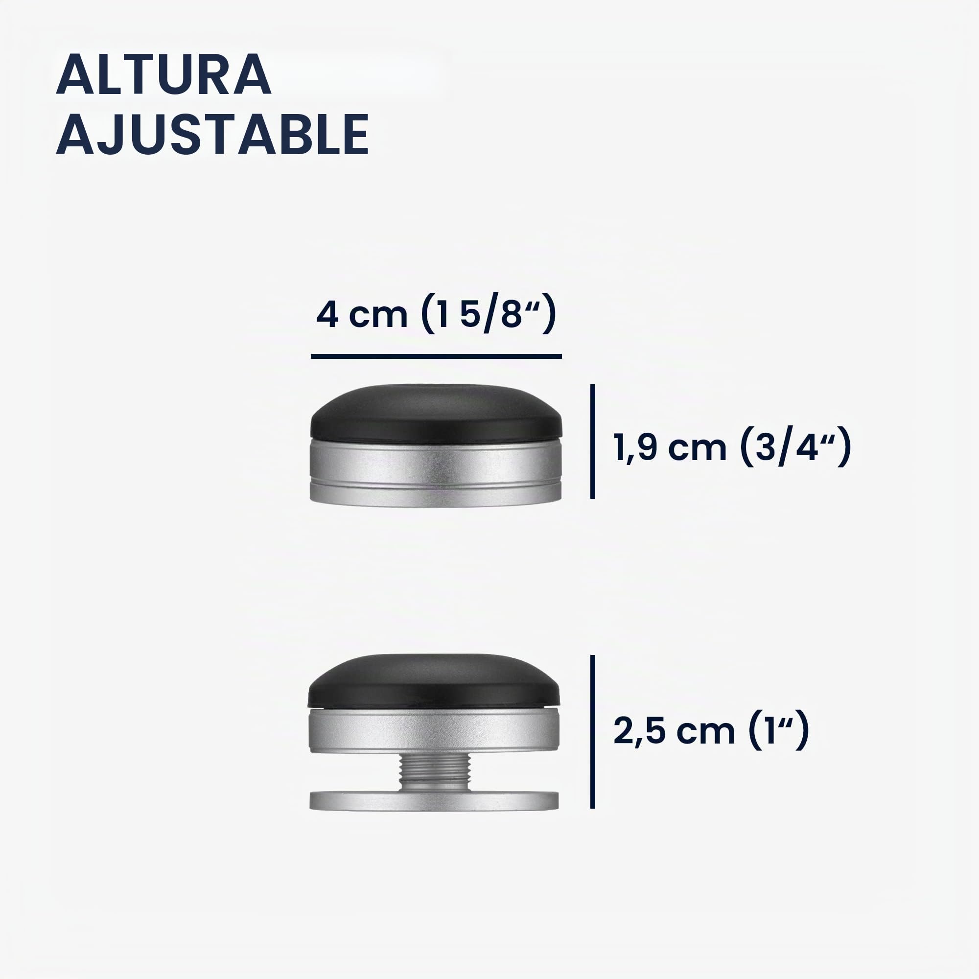 kwmobile Soporte Ordenador portátil/ultrabook - Mini Almohadillas Elevación y Refrigeración para Laptop - Altura Ajustable