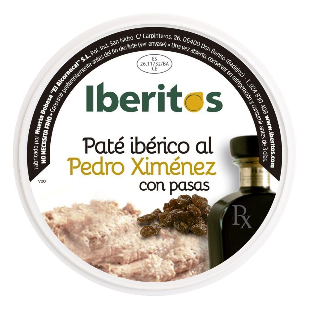 Pack 6 Paté Ibérico al Pedro Ximénez con pasas Gourmet Extremadura