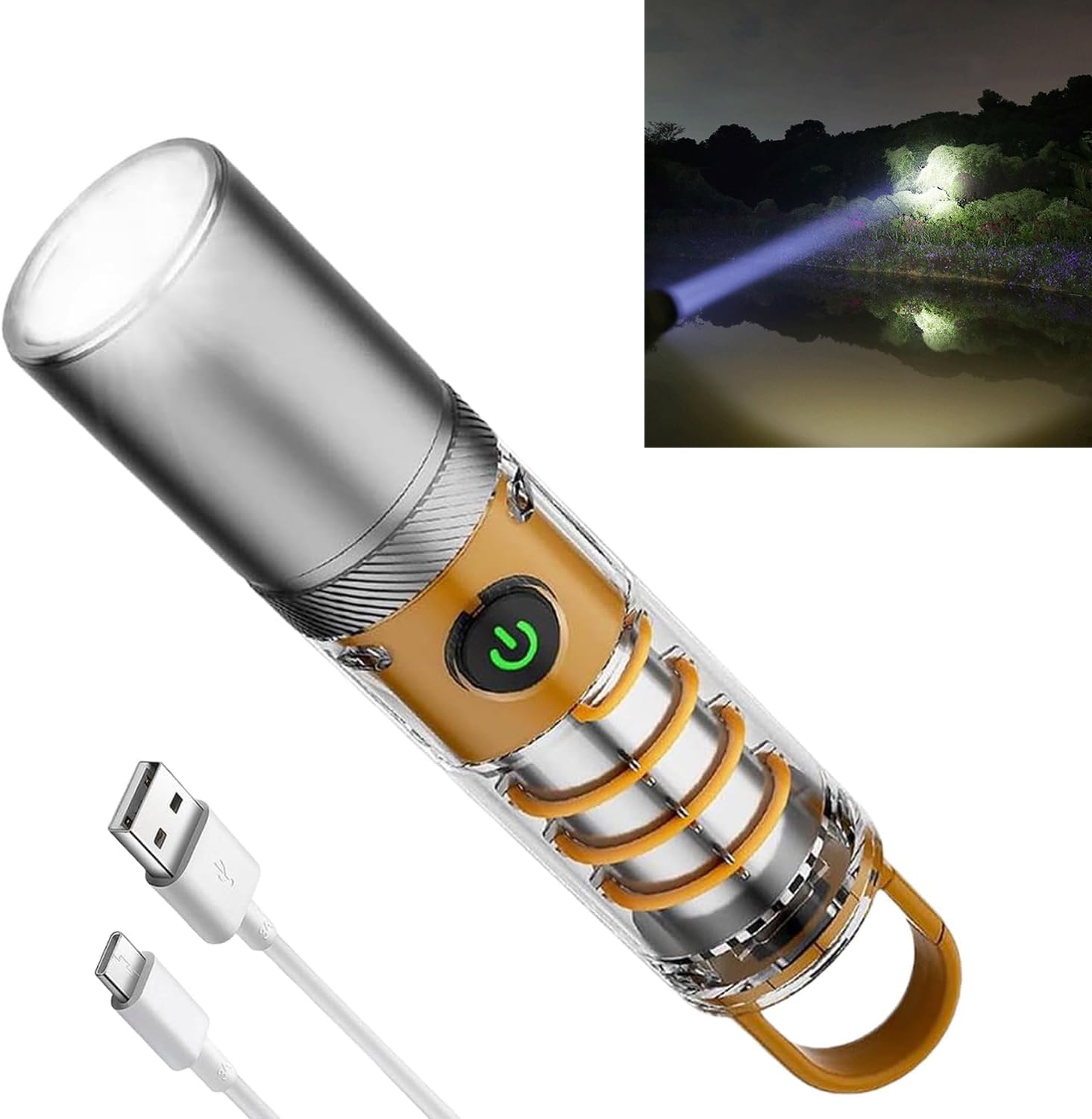 Lampe Torche LED Rechargeable 990000 Lumens – Super Puissante Zoomable Tactique étanche