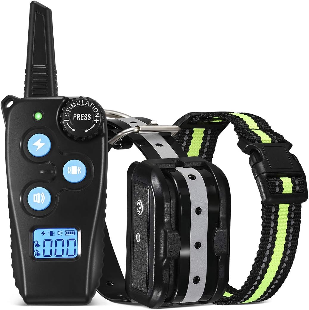 FIMITECH Dog Training Collar, Dog Shock Collar with Remote Control, 3 Training Modes, Beep, Vibration and Shock, 0~100 Levels Shock and…