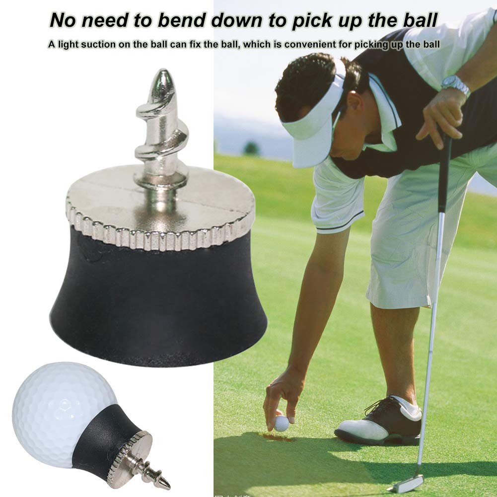 Ventosa da golf, in lega di silicone, colore: nero, 2 pezzi