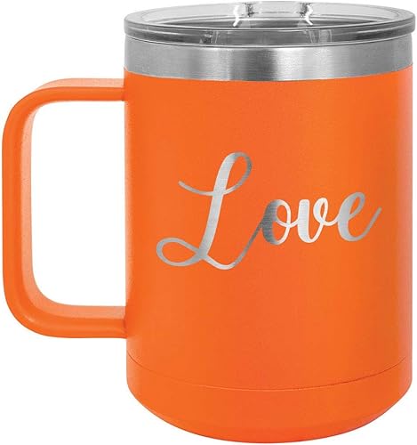 Miniatura 5 de Love Red 15 oz taza de café wtapa superior deslizante  Taza de café de viaje aislado  Ideas de regalo de cumpleaños o Navidad de mujeres o hombres