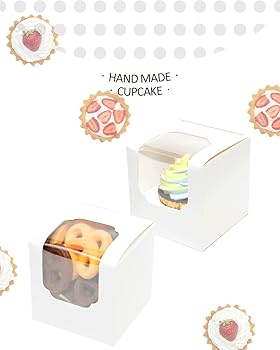 Gcardist Roland Cupcake Boxes Individual Cupcake Container 15Pcs 8.9x8