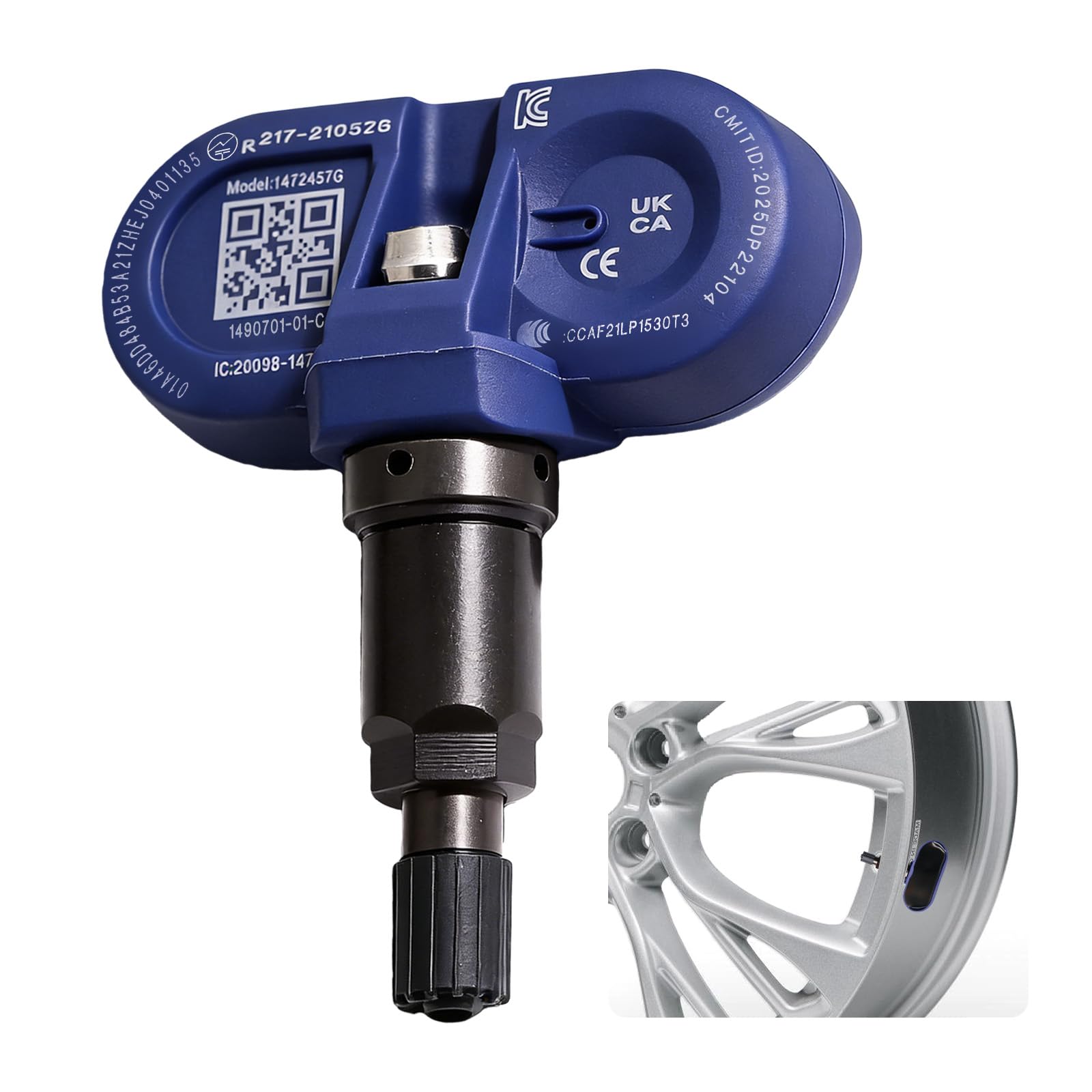 Sensor de presión de neumáticos Bluetooth TPMS para Tesla, TPMS sistema de control de presión de neumáticos compatible con el modelo 3 X Y, sensor de repuesto, fácil instalación (1 unidad)