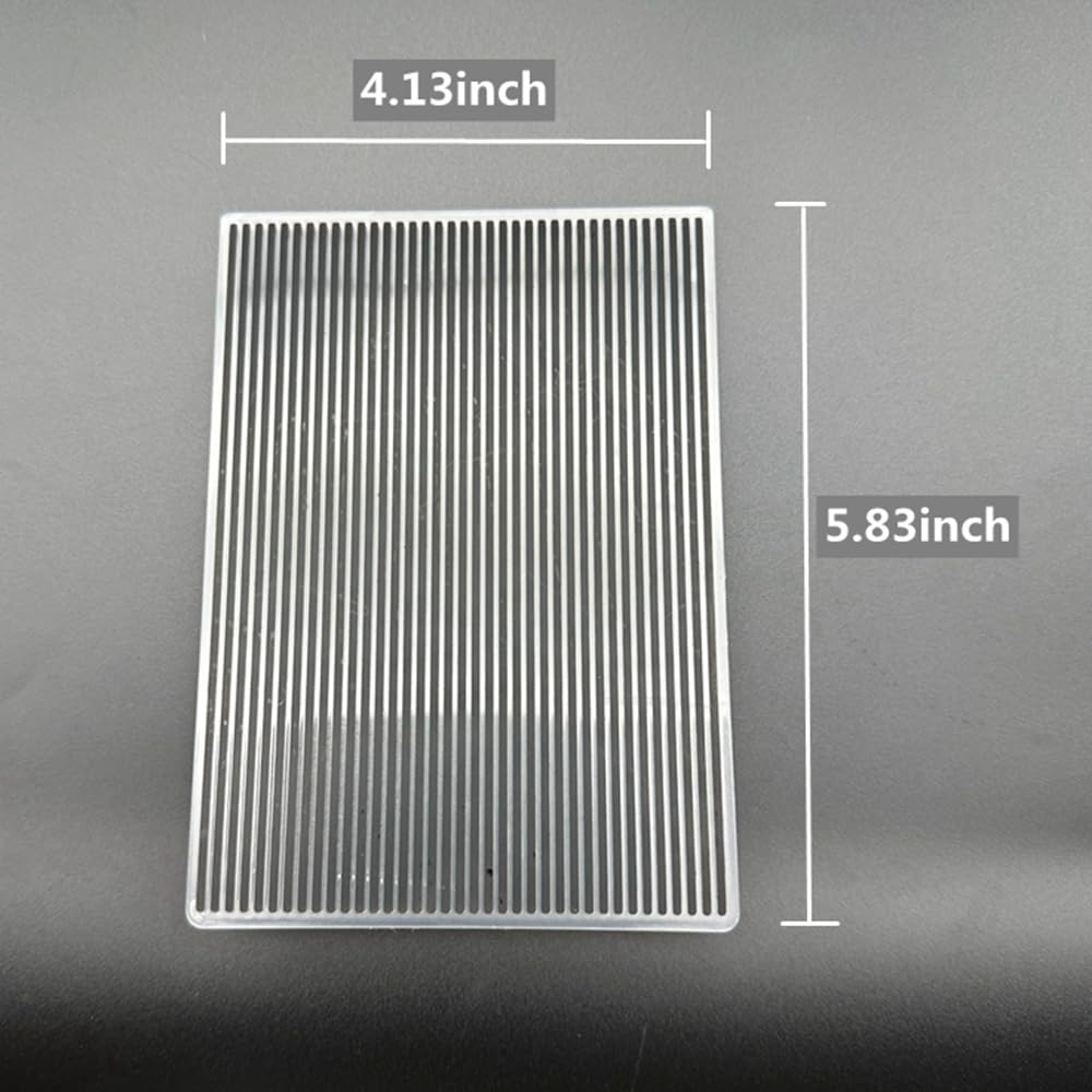 3D Plastic Embossing Folder Template Vertical Stripes Texture A6 Size for Card Making DIY Scrapbooking Paper Crafting Handmade Crafts Scrapbooking Arts Supplies Scrapbook Decor