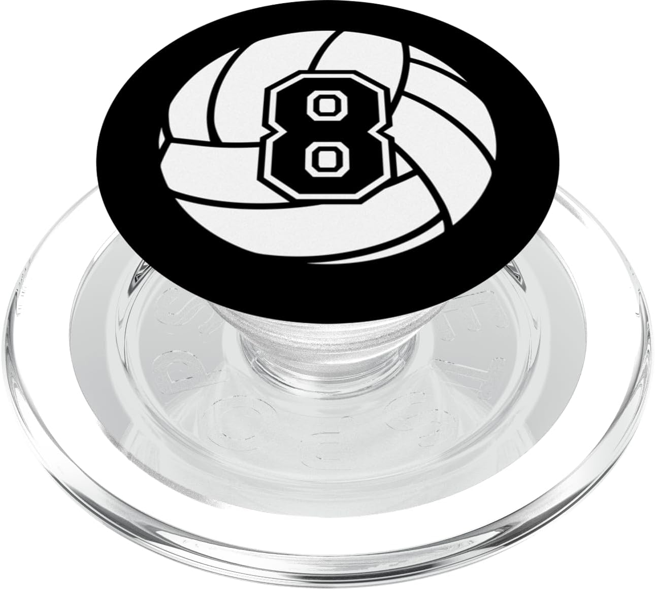 Volleyball Player #8 Volleyball Mom Dad Jersey Number 8 PopSockets MagSafe PopGrip for iPhone