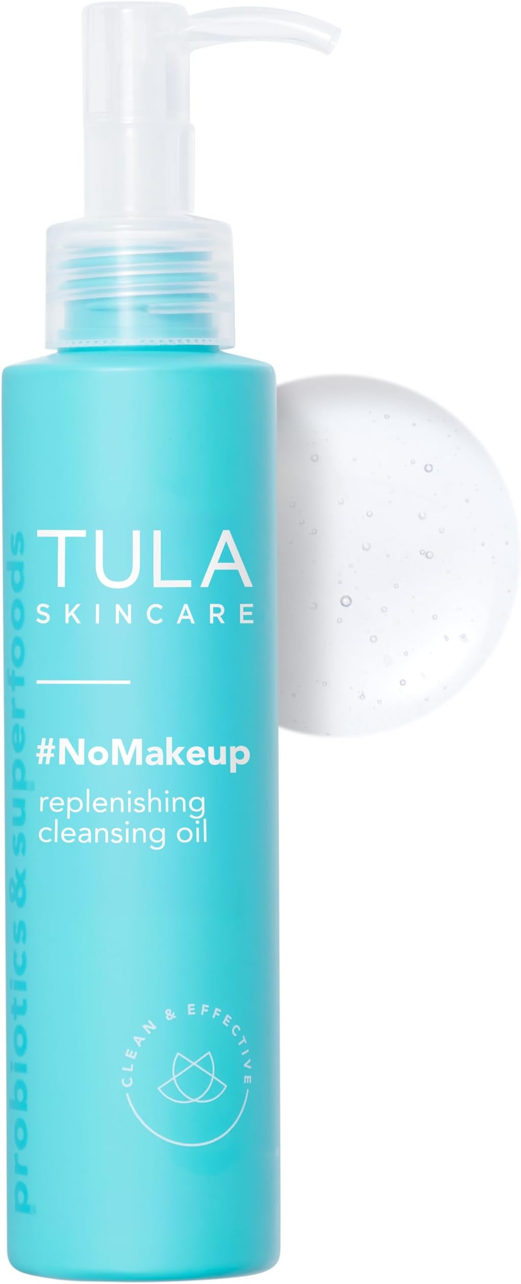 TULA Probiotic Skin Care #nomakeup Replenishing Cleansing Oil | Oil Cleanser and Makeup Remover, Gently Clean and Remove Stubborn Makeup and Residue | 4.7 oz.