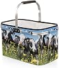 Tavisto Market baskets with handles - Sturdy shopping basket with plenty of storage space and practical inner pocket