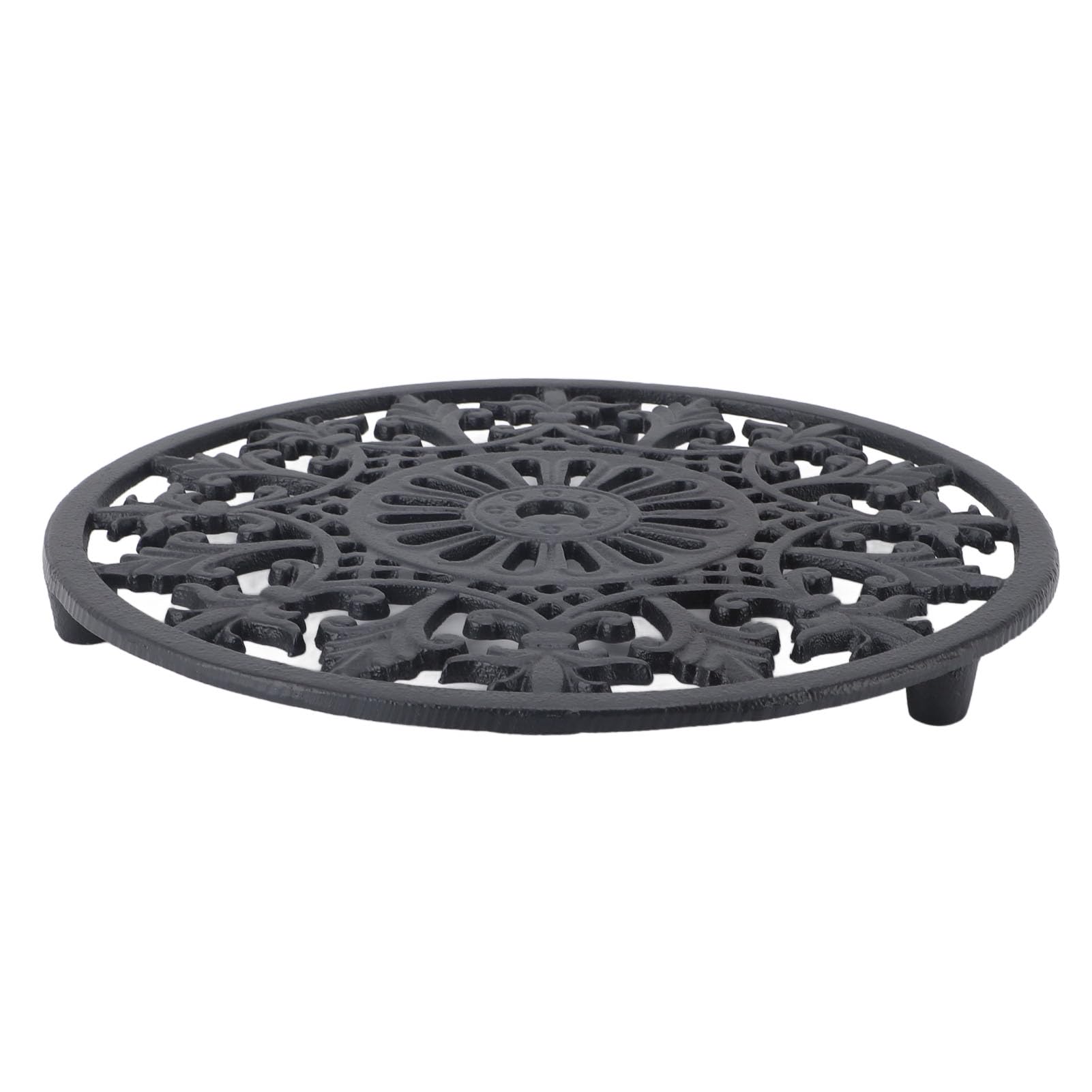 Dessous de Plat en Fonte, Design Rond Antirouille