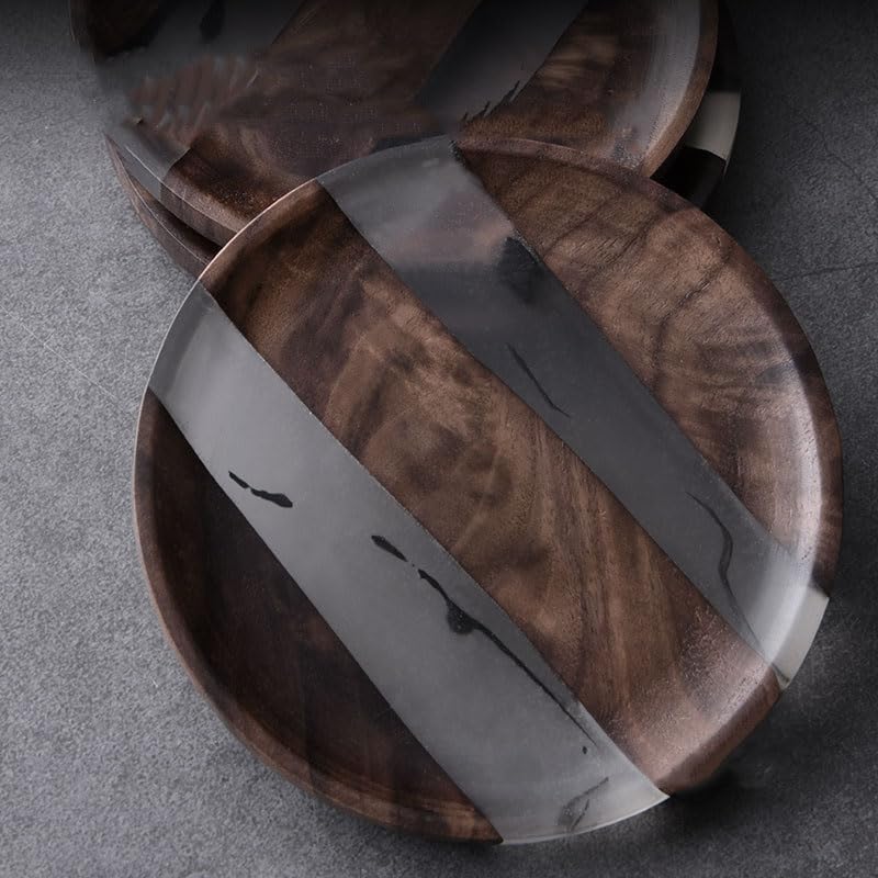 Unique Wood & Resin Coasters Set - 4 Drink Mats for Tabletop Protection, Elegant Decor for Home, Office & Bar Gift for Sister's mom Teacher