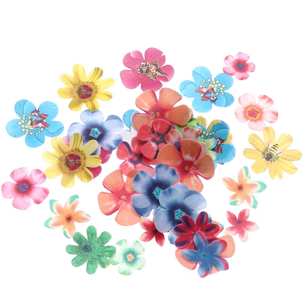 Buy BESTonZON 360Pcs Edible Cake Topper Paper Flower Cupcake Decor