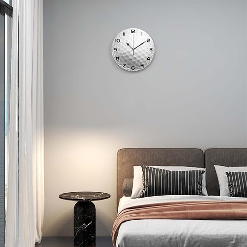 Miniatura 10 de Reloj de pared silencioso sin tictac, con diseño de baloncesto, funciona con pilas, reloj de pared redondo de 13.4 x 13.4 pulgadas para decoración