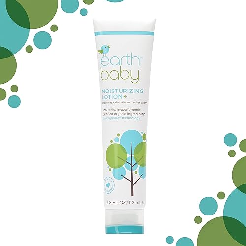 Miniatura 7 de Earth Baby Loción Hidratante+, Hipoalergénica para pieles sensibles, natural y orgánica, para bebés y niños pequeños, 3.8 onzas líquidas