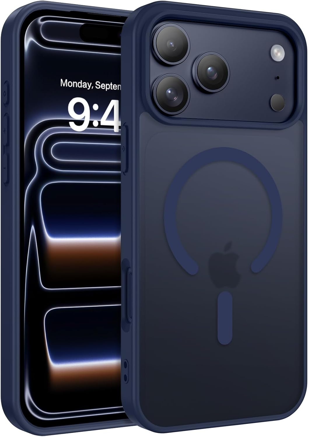 BENTOBEN Magnetic for iPhone 17 Pro Case 6.3" 2025(Compatible with MagSafe) Slim-Fit Translucent Matte Durable Anti-Slip Shockproof Bumper Women Men Phone Cover for iPhone 17 Pro,Deep Blue