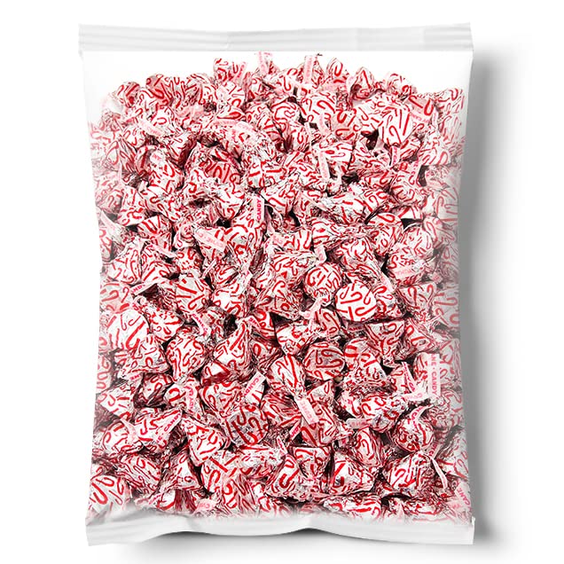LaetaFood HERSHEY'S KISSES Candy Cane Flavored Mint Candy (2 Pound Bag)