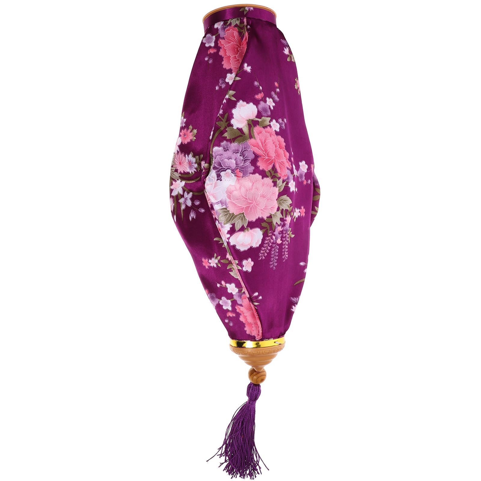Lanterne traditionnelle chinoise violette en tissu pour déco festival