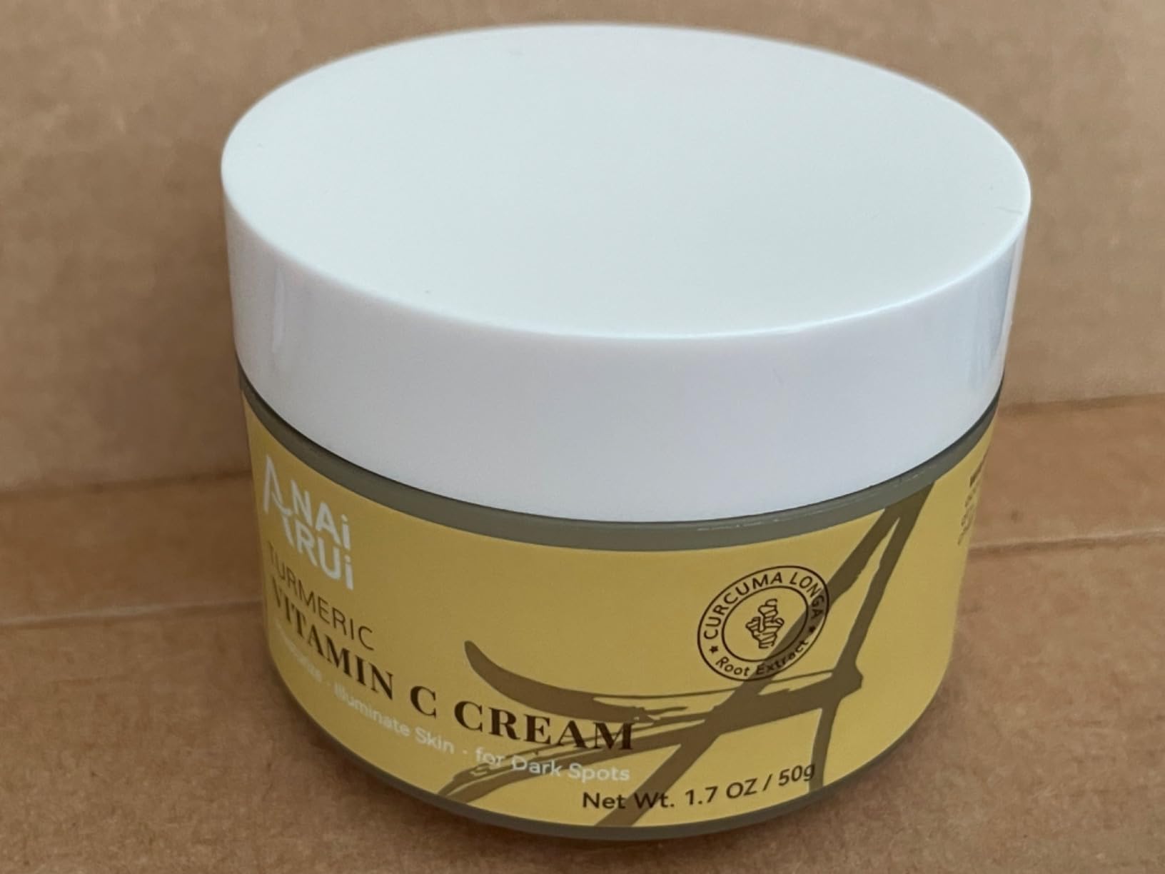ANAI RUI Vitamin C Face Moisturizer with Turmeric, Anti-Aging Facial Cream for Dull, Dry Skin, Reduces Wrinkles, Evens Skin Tone, Hydrating & Nourishing, 1.7 OZ