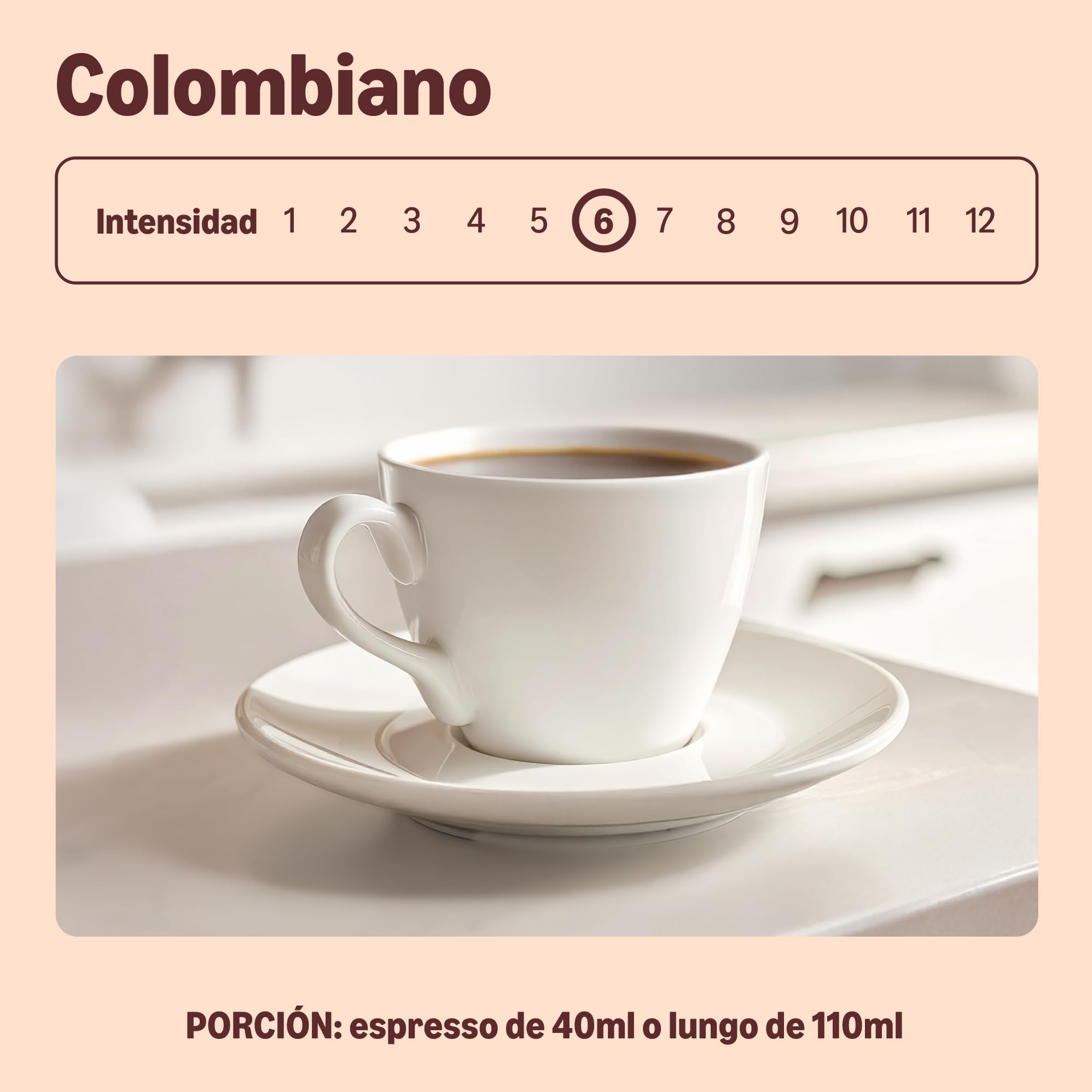 by Amazon Cápsulas de Café Compostables en Casa Compatibles con Nespresso, 100% Arábica Colombiana, 20 Unidades, Certificadas por Rainforest Alliance