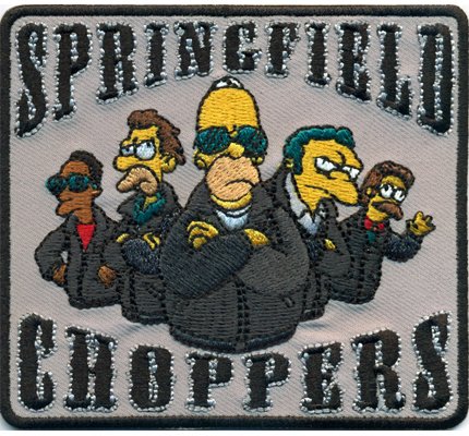 Springfield Choppers Motorcycleclub MC Gangsters Biker Rocker Iron on Patch Badge