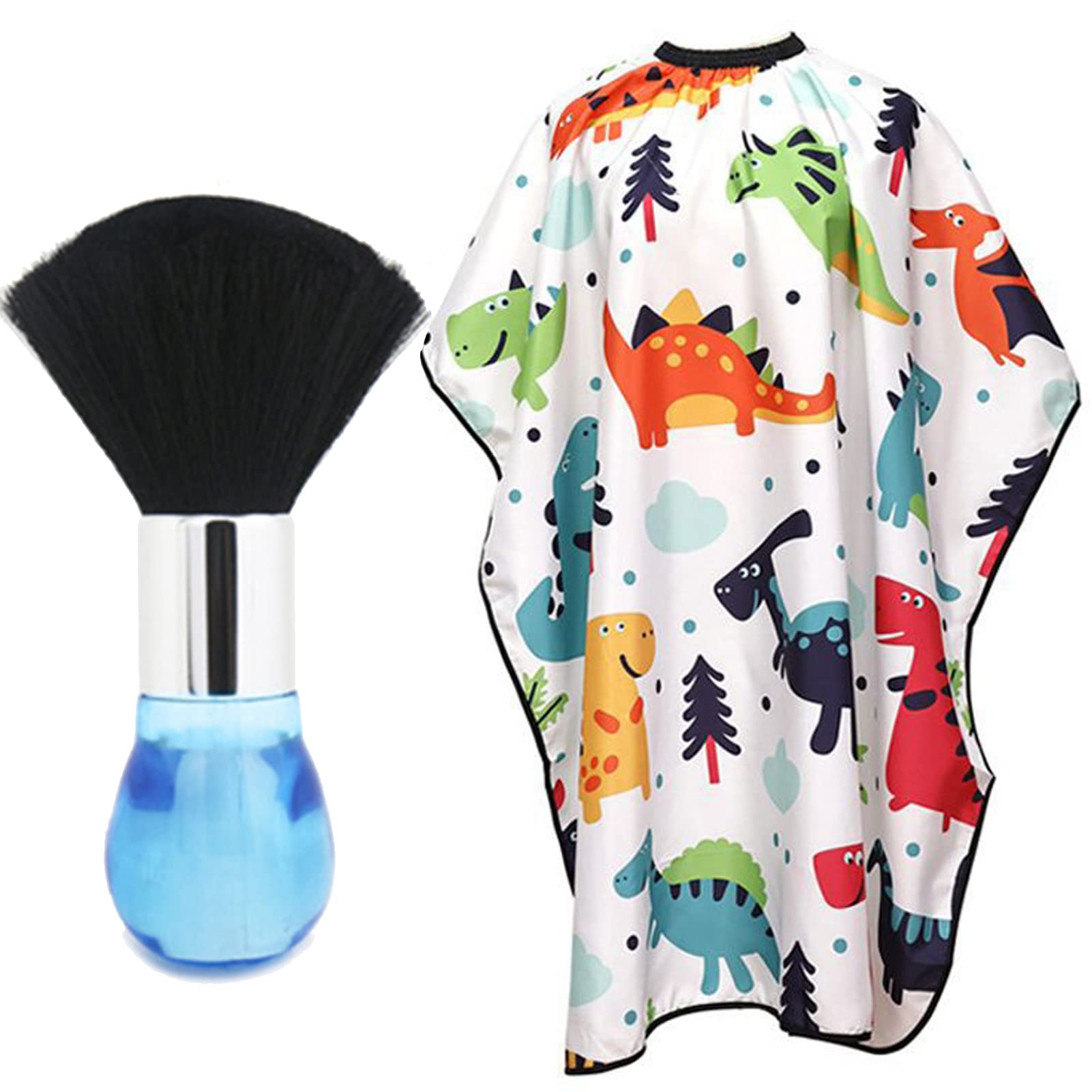 Barber Neck Duster Brush Wood Handle with Hook for Hair Cutting… (blue)