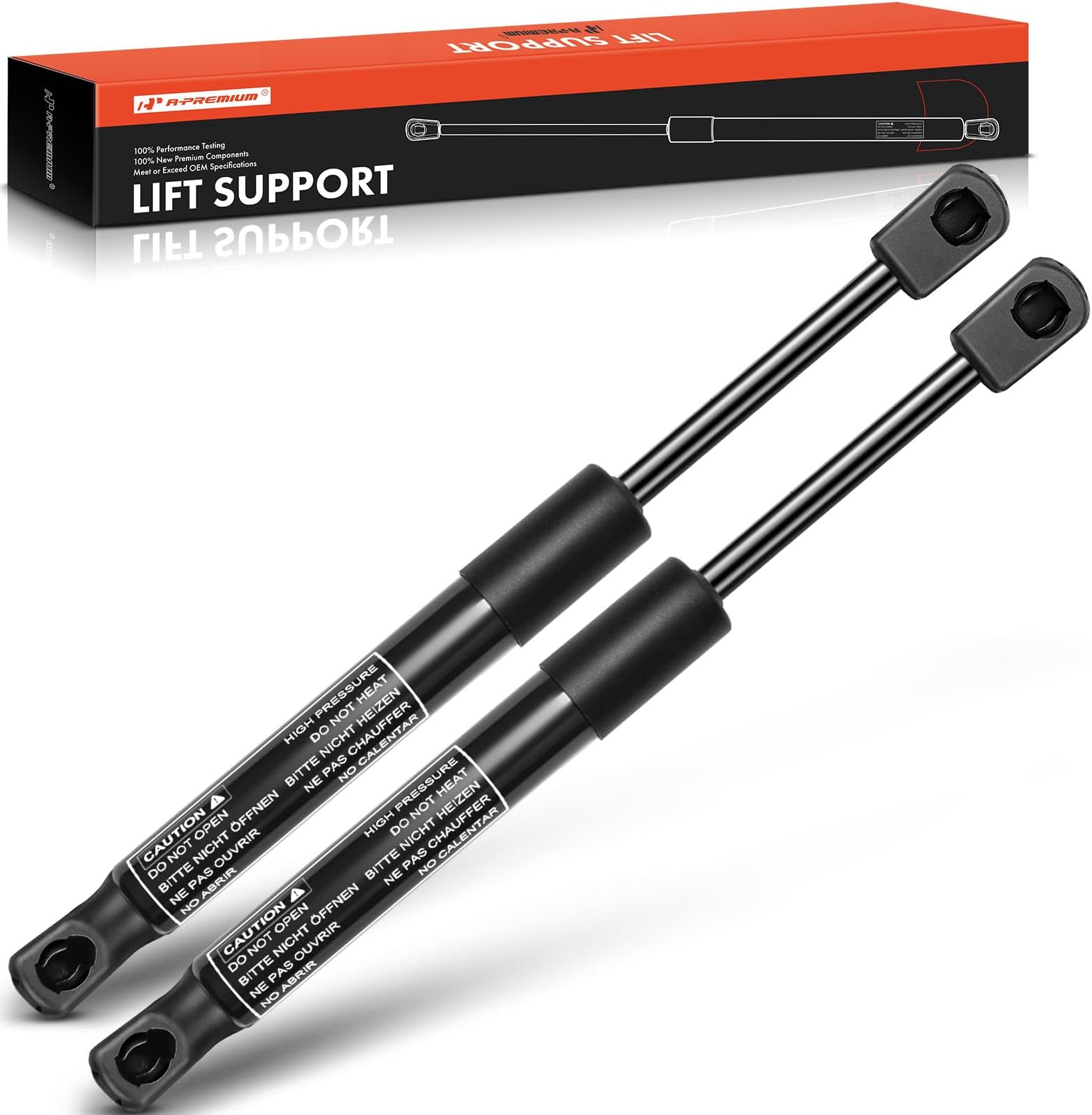 A-Premium Tailgate Rear Trunk Lift Supports Shock Struts Compatible with Ford Models - Mustang 2005-2014, Without Spoiler - Replace# AR3Z63406A10A, 6R3Z63406A10A(2-PC Set)