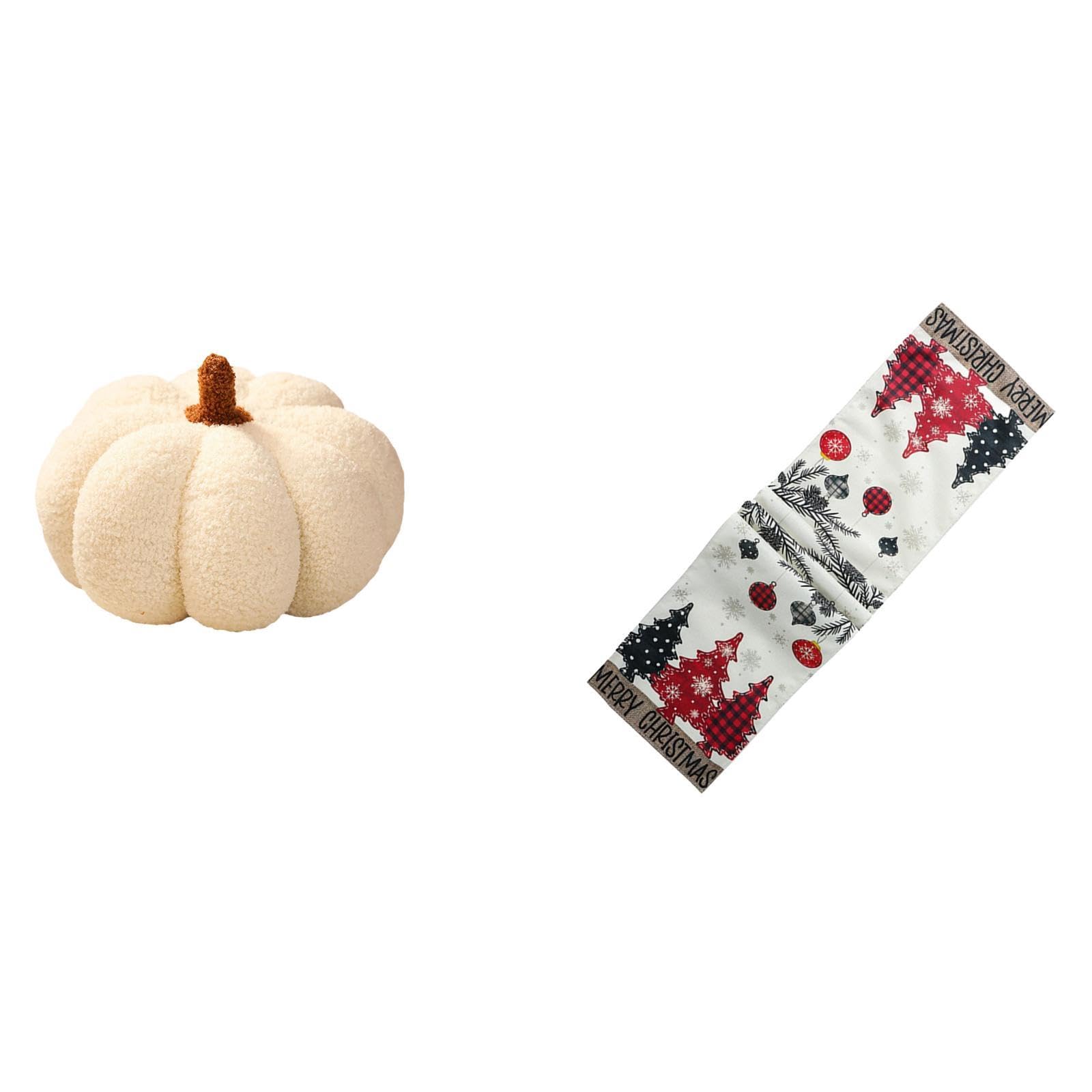 Halloween Pumpkin Pillows Stuffed Plush Sofa Cushion for Bed Bedroom Room Decor Table Runner Dresser Scarf Seasonal Winter Reusable Xmas Tree Tablecloth Holiday Coffee Farmhouse-image-36