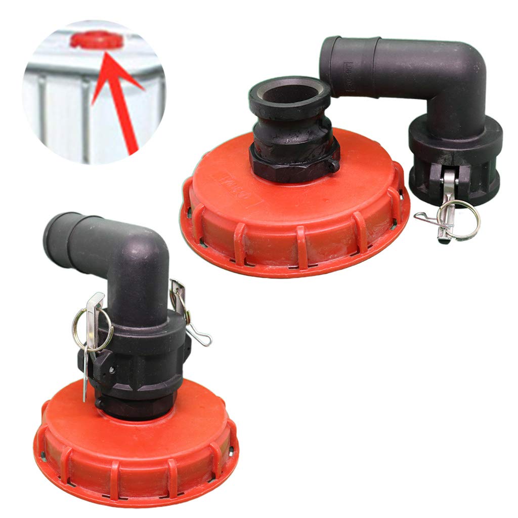 IBC - Adaptador de tapón de tapa de tanque con conector de ventilación de agua, bola de enchufe para herramienta de tejer a prueba de fugas y polvo