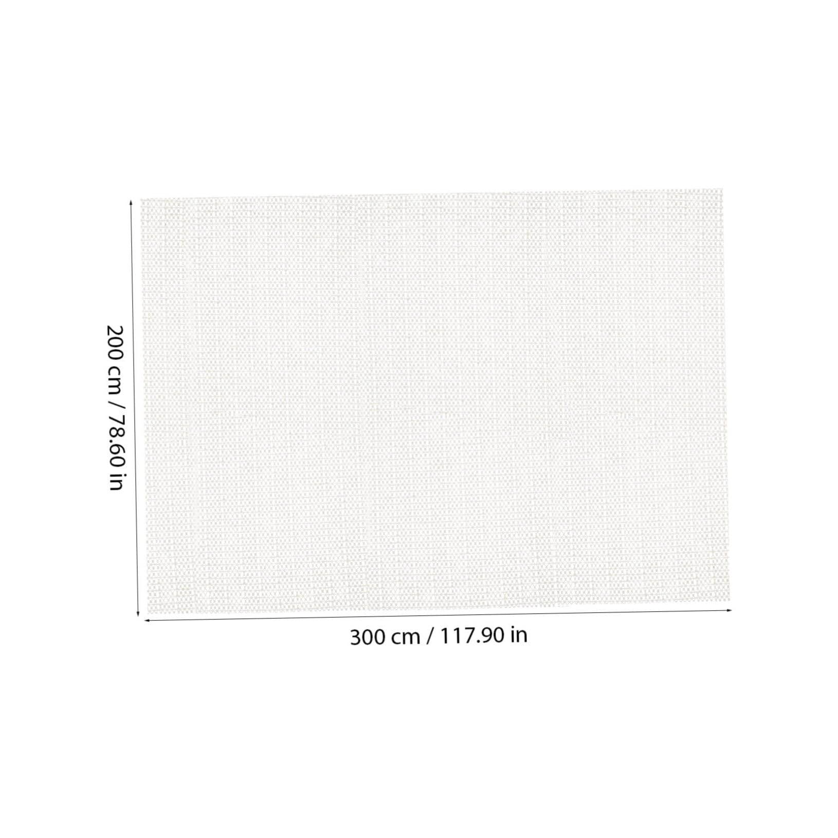 Uonlytech Tapis pour Protection du Sol et Prévention du Soulèvement Antidérapant 200x300cm en PVC Blanc pour Maison et Bureau