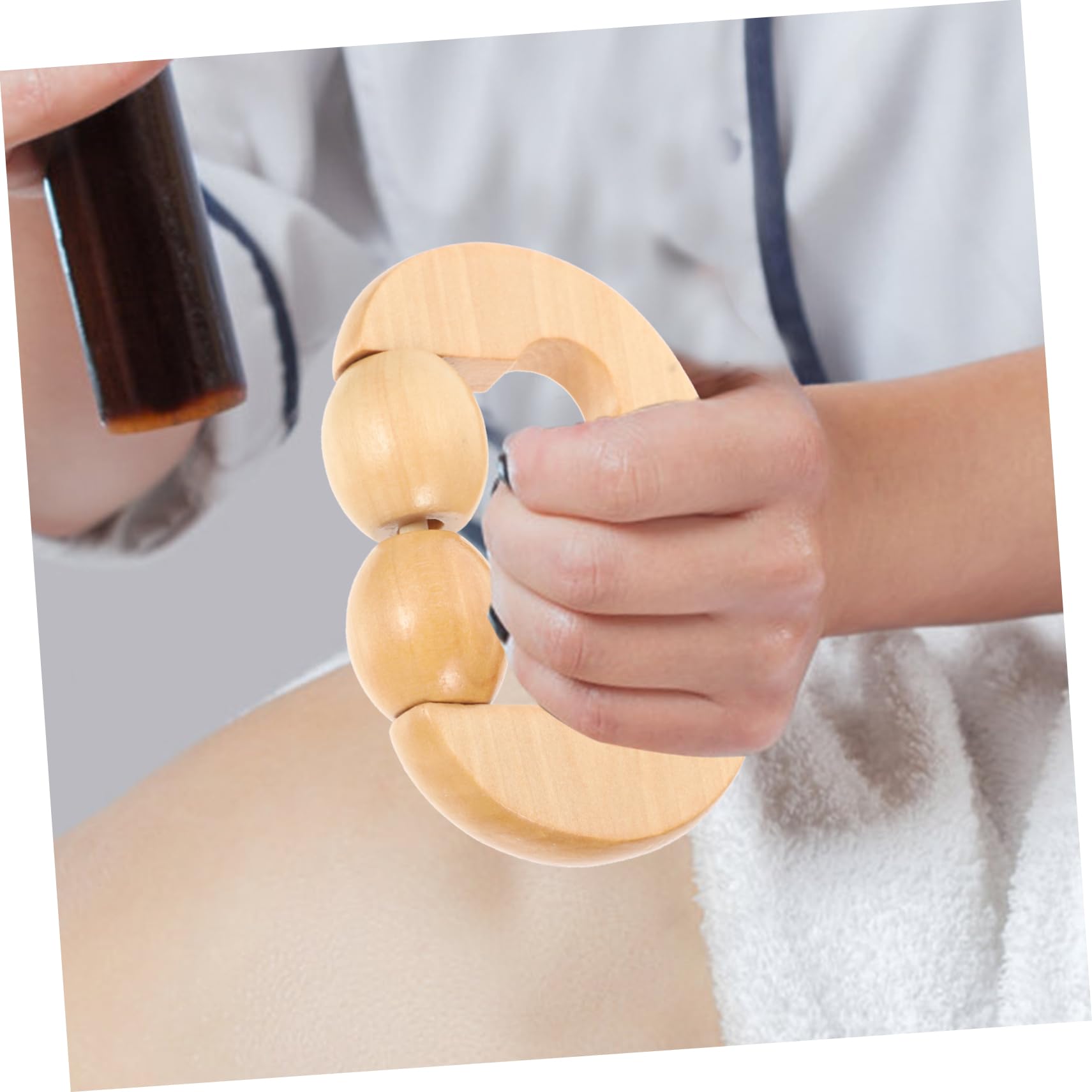 FRCOLOR Sets Wooden Double Roller Massager for Muscle Relief Pressure Point Massage Tool Full Body Massager Stick for Legs and Back Pcs