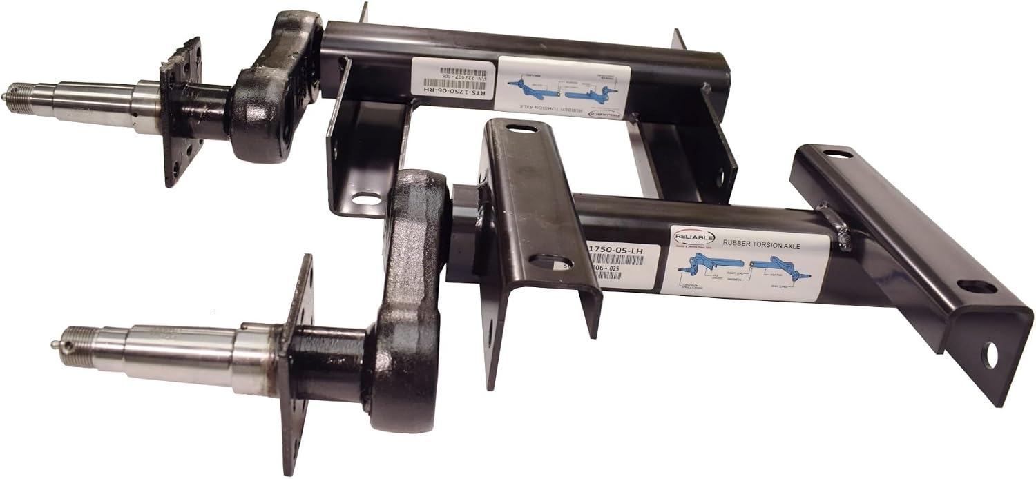 RIGID HITCH INCORPORATED Reliable 3,500 lbs. Torsional Stub Axles (Pair) - 1-3/8" to 1-1/16" Tapered Spindles W/Trailer Hubs (TSA-3505)