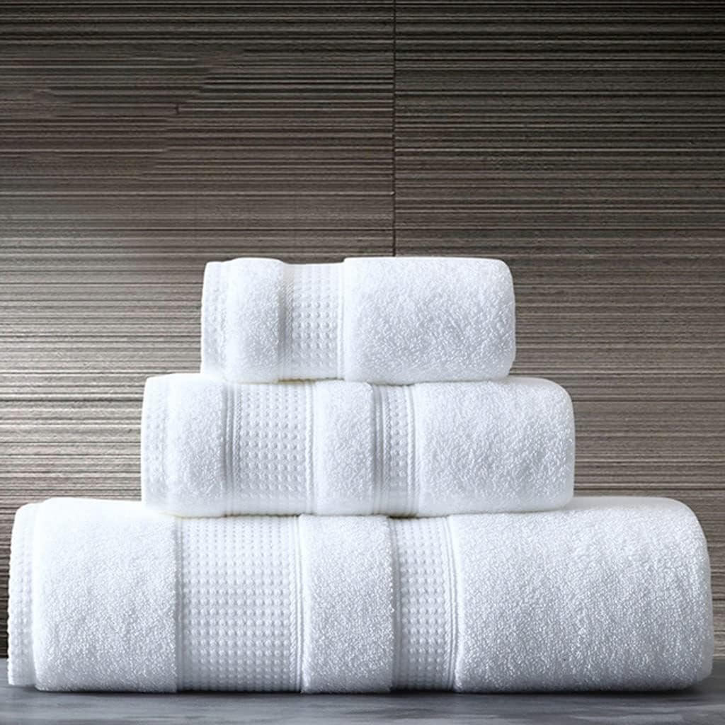 Cotton Towels, Large and Thick Bath Towel 150 * 80, Hand Towel 70 * 40, Square Towel 34 * 34, Bathroom Towels Set(Black)