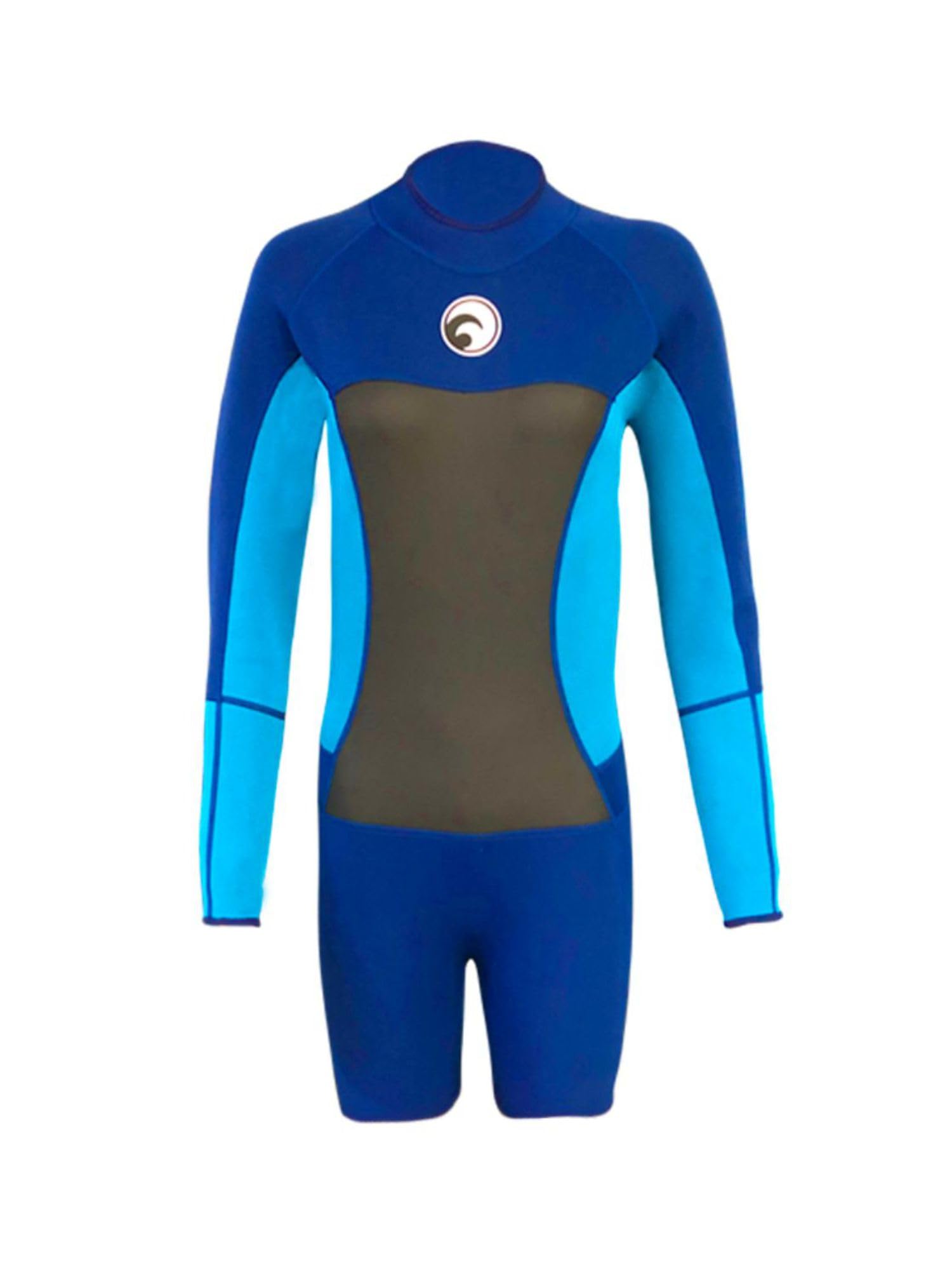 Little Surprise Box Navy & Royal Blue Knee-Length Scuba Swimsuit | 1.5mm Neoprene Swimwear | Teens & Adults-image-49