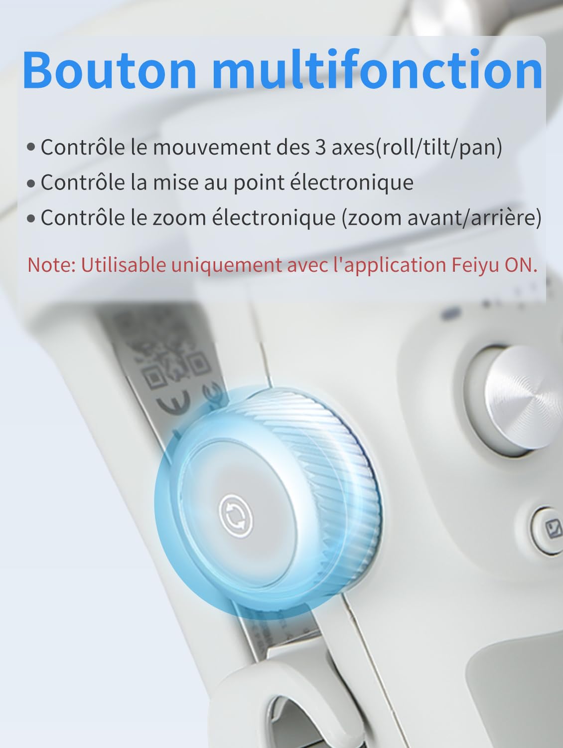 Feiyutech VB4 Kit Stabilisateur Smartphone avec Suivi 3 Axes,Traceur Magnétique AI 2-en-1&Lumière de Remplissage ACC.,Tige d'extension de 216mm,Charge utile de 260g,Stabilisateur pour iPhone/Android