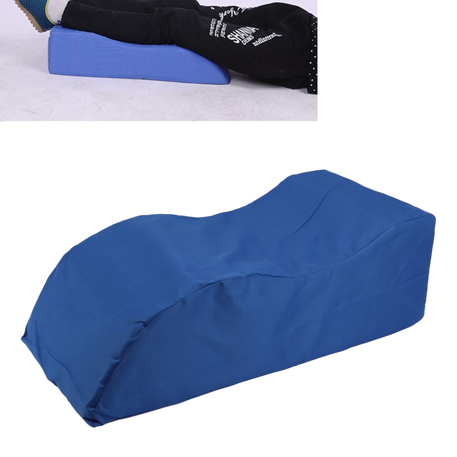 Almohada de Apoyo para Piernas de Viaje, Almohada Portátil de Elevación de Piernas con Soporte para Pies de Esponja en Forma de S para Personas Mayores