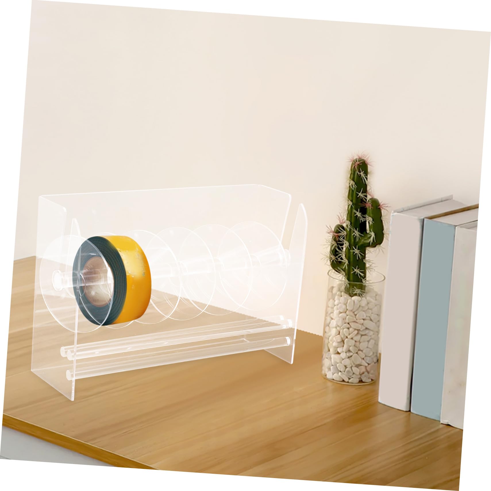 Distributeur D’étiquettes Acrylique à 7 Compartiments, Réglable pour Bureau