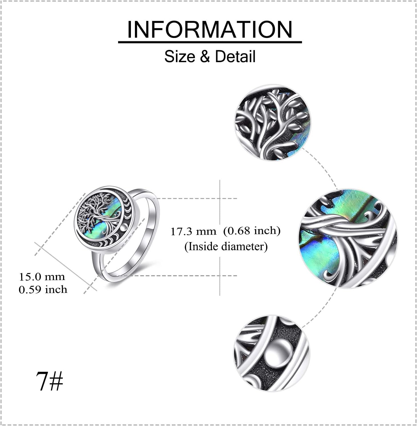 ONEFINITY Tree of Life Rings Sterling Silver Celtic Knot Tree of Life Rings Family Tree Jewelry Gifts for Women - Image 5