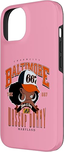 Miniatura 5 de iPhone 15 667 Area Code Baltimore Maryland Flag Blaq Girl Bmore Pride Case