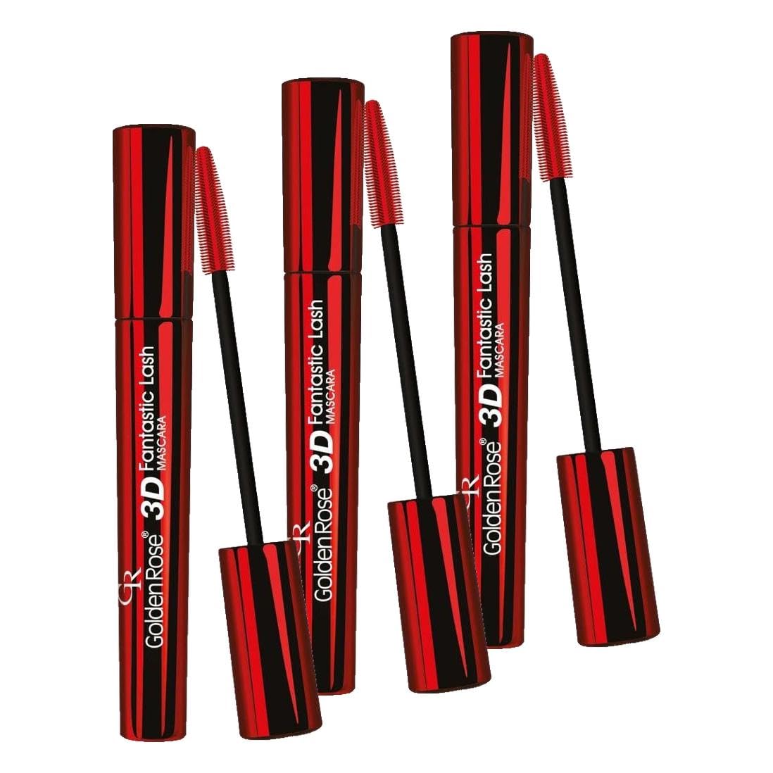 Golden Rose 3D Fantastic Lash Mascara - 3 Boyutlu Hacim ve Uzunluk Veren Siyah Maskara (3 paketi)