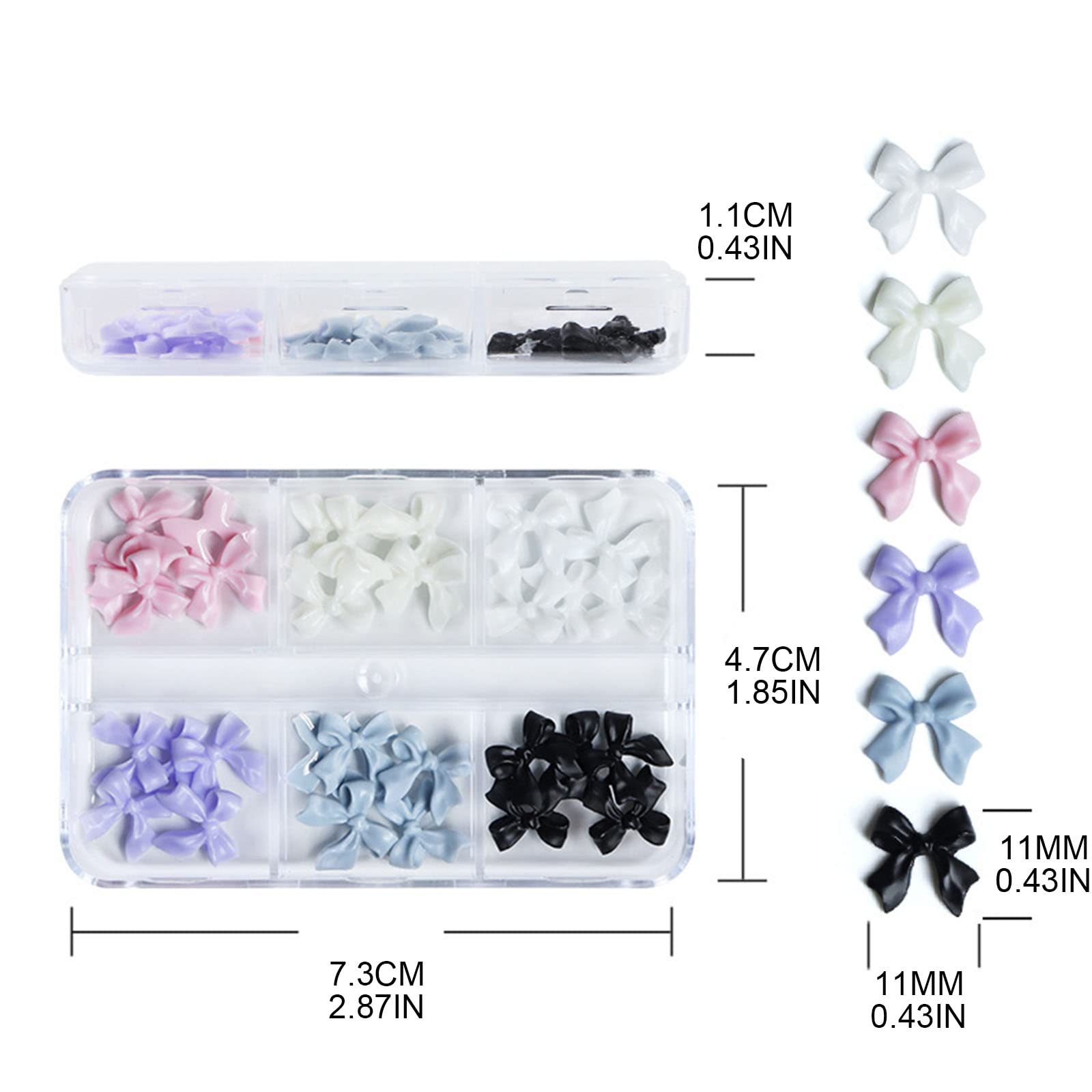 30pcs Resin Bowknots Nail Art Decorations 3D Bows Ornaments Jewelry DIY UV Gel Design Cute Manicure Accessories Nail Art Decorations Kit