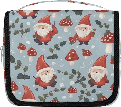 Fun The Christmas Decor Toiletry Bag for Women, Travel Makeup Organizer with Hanging Hook, Traveling Cosmetic Bags for Toiletries Accessories