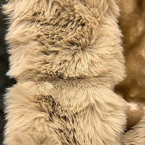 Parka met teddyvoering voor dames, warme gevoerde mantel met capuchon, camouflage, outwear, jas, bontgevoerde trenchcoat, dikke mantel met lange mouwen, hoodie, kunstbont, S - 5XL, marineblauw, 5XL Parka met teddyvoering voor dames, warme gevoerde mantel met capuchon, camouflage, outwear, jas, bontgevoerde trenchcoat, dikke mantel met lange mouwen, hoodie, kunstbont, S - 5XL, marineblauw, 5XL