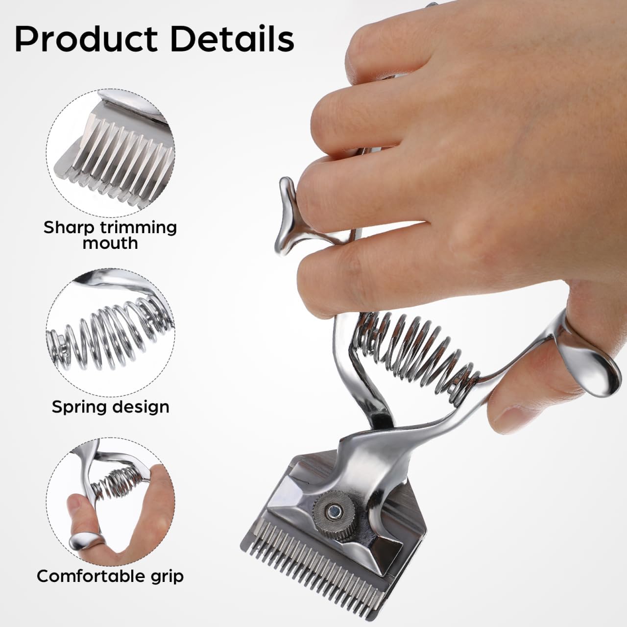 POPETPOP 3pcs Manual Hair Clippers and Set Vintage Operation Non-Electric Hairdressing Tool for Quick and Silent Hair Cutting