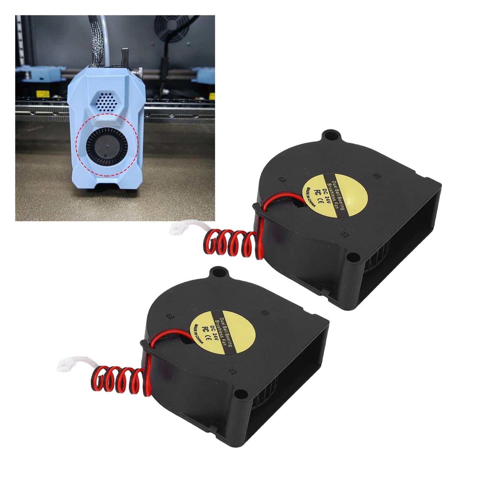 2 ventiladores de 24 V 5020 for impresora 3D SV08