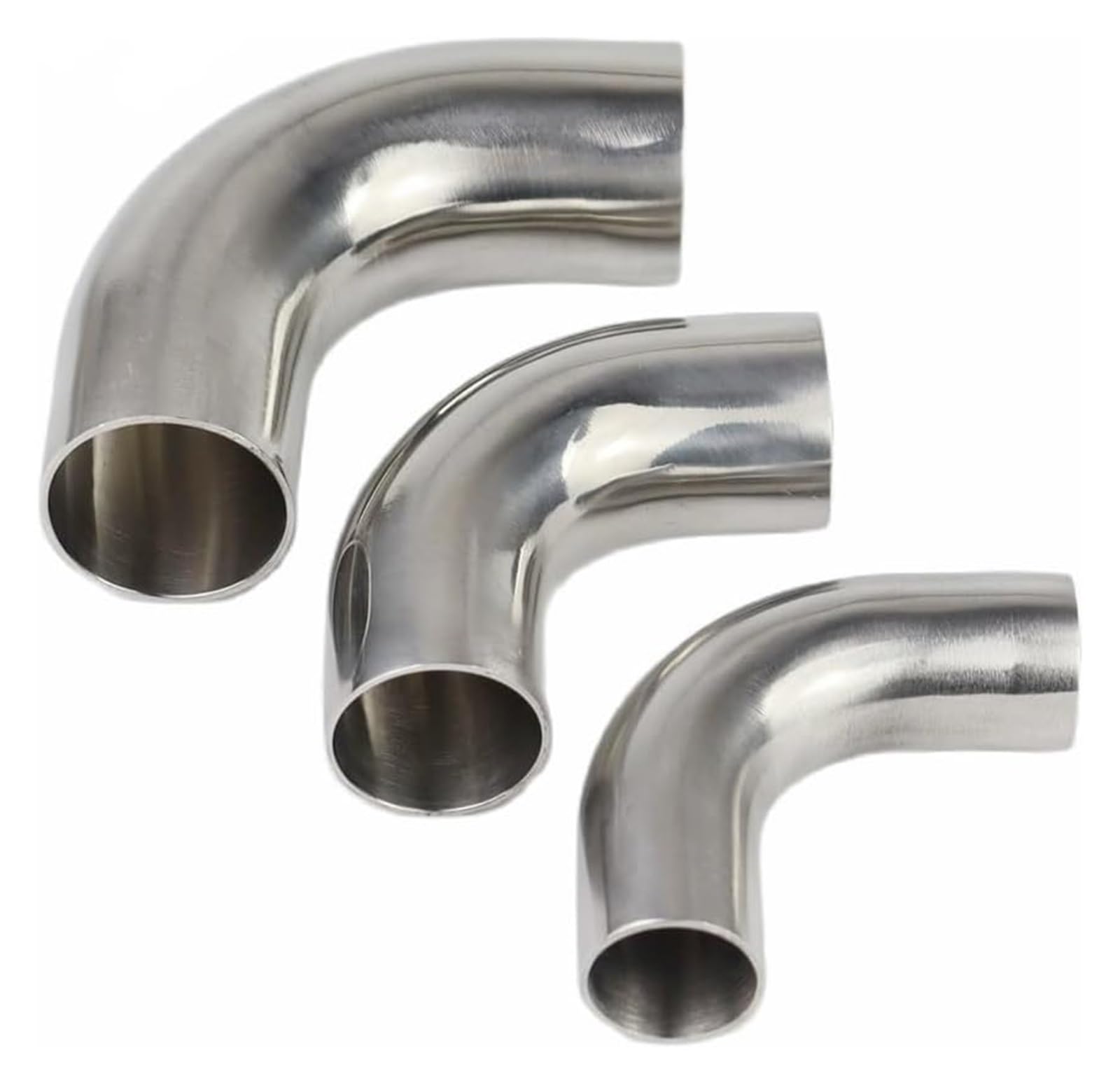 90-Grad-Winkelstück, Rohrwinkelstück-Konverter, 19 mm 25 mm 32 mm 38 mm 45 mm 51 mm Edelstahl SS304 Außenwinkelstück, 90-Grad-Sanitärschweißwinkelstück, Rohrverbindung, poliert, Lebensmittelqualität (