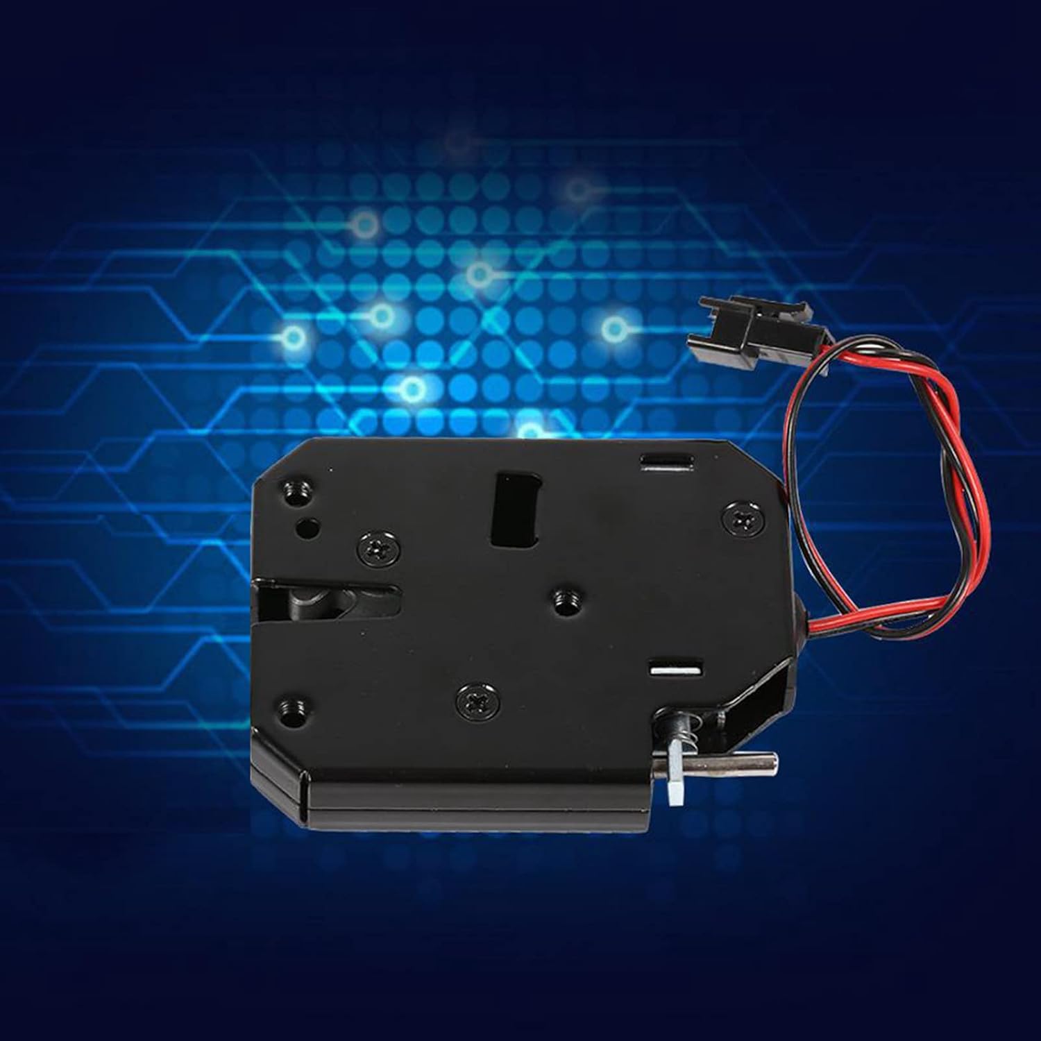 Horoper Electric Lock Mini DC 12V 2A Electromagnetic Electric Control Cabinet Drawer Lockers Lock Carbon Steel Black for Cabinet Hardware Furniture Locks