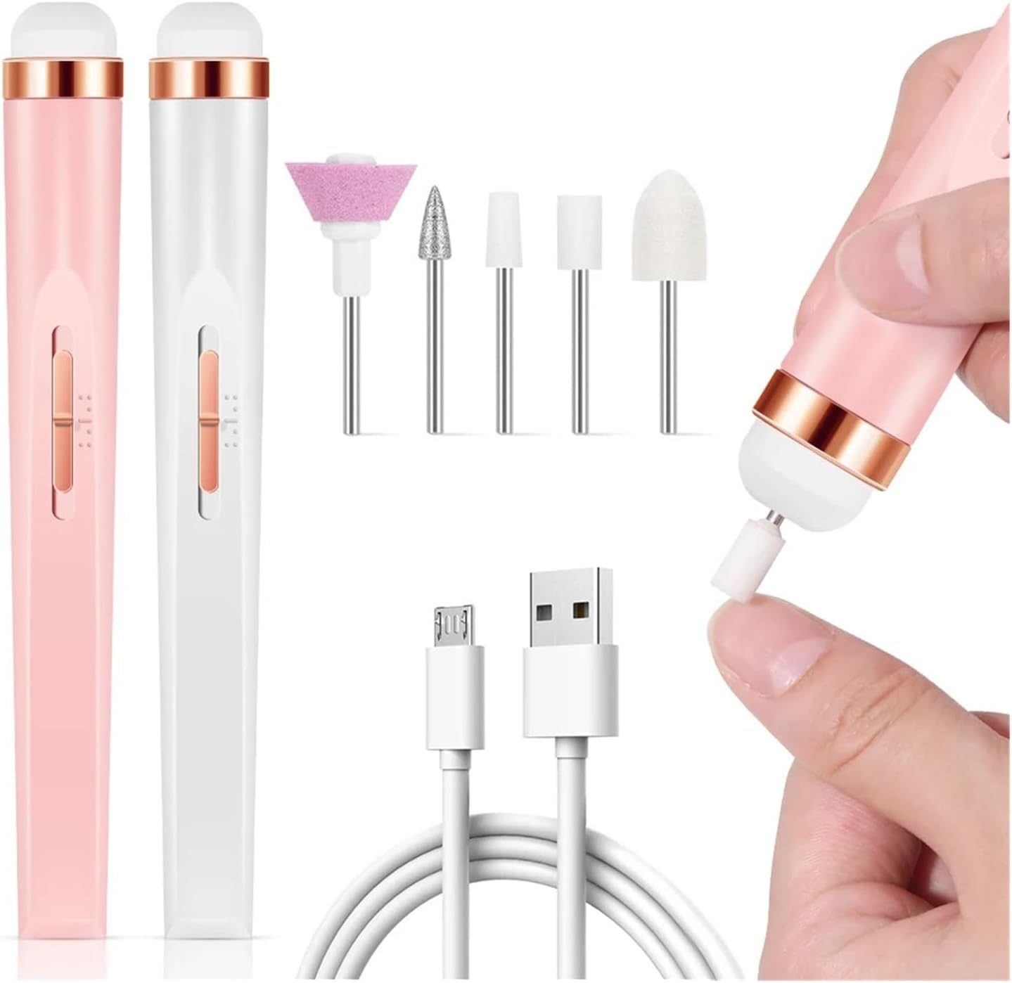 5 で 1 電気マニキュアドリルマシンライトポータブルバッテリーミニ